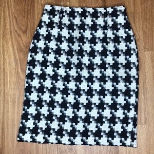 Antonio Melani Black and Cream Skirt